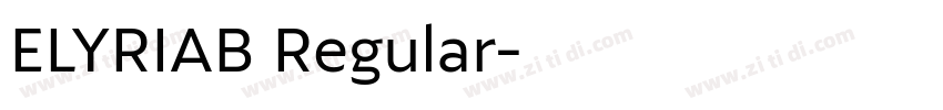 ELYRIAB Regular字体转换